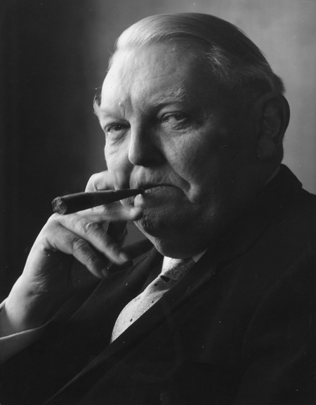 Federal Chancellor Ludwig Erhard with Cigar (undated photo)